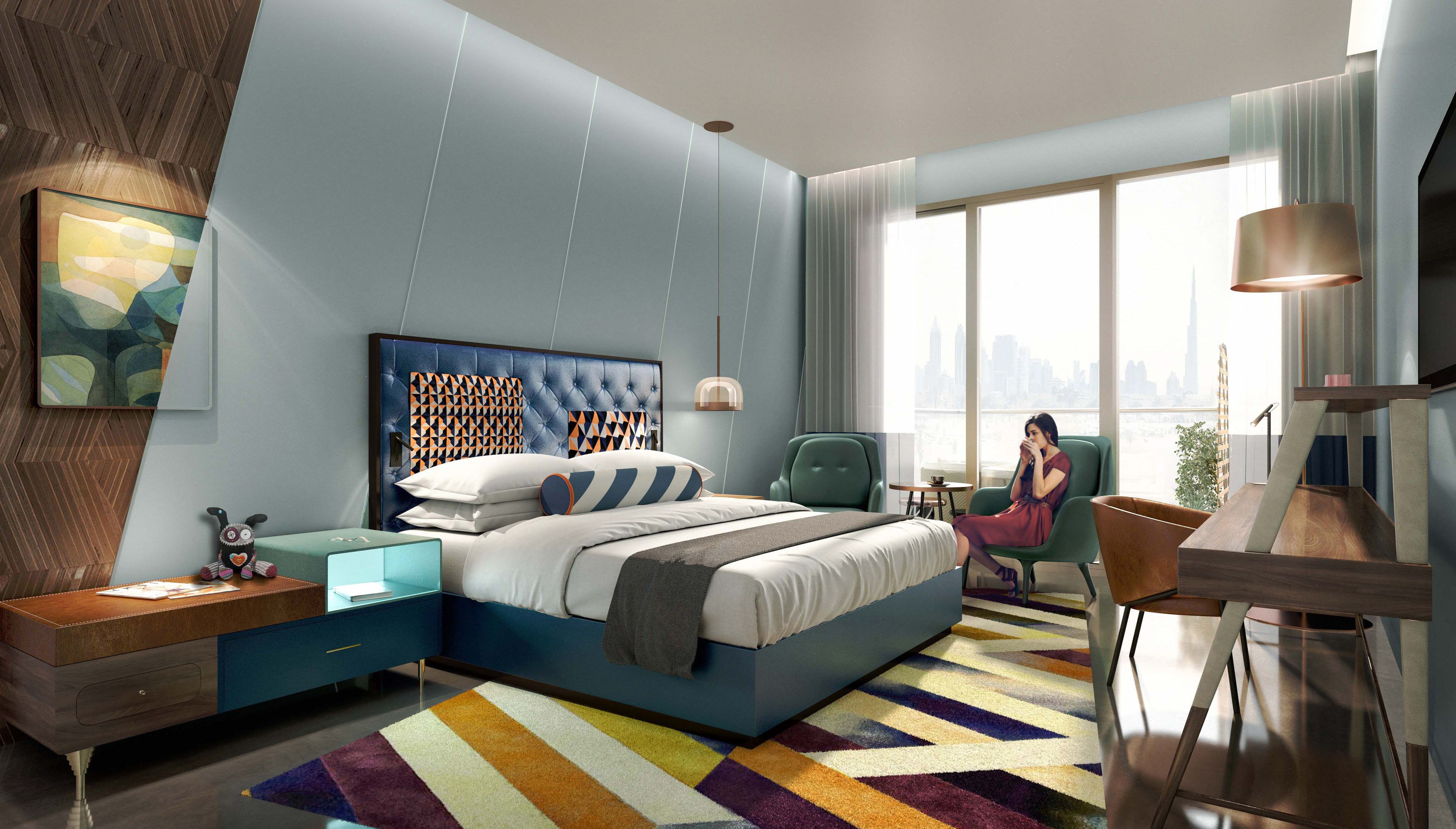 King Room Skyline View w/ Balcony