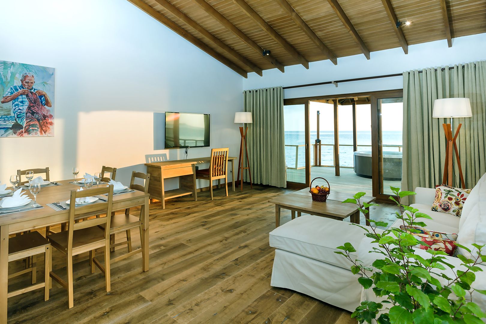 Two Bedroom Water Villa Suites with Spa Tub