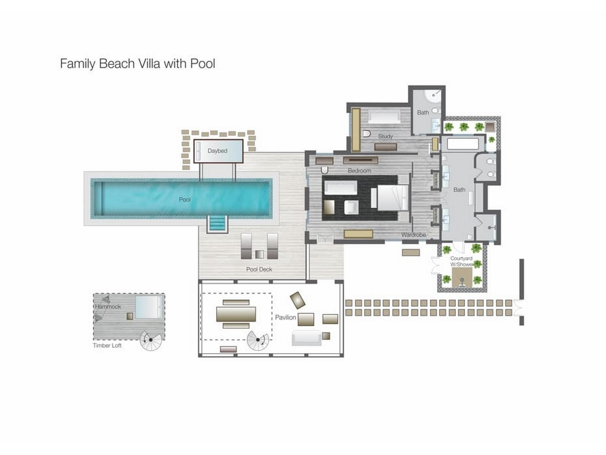FAMILY BEACH VILLA WITH POOL