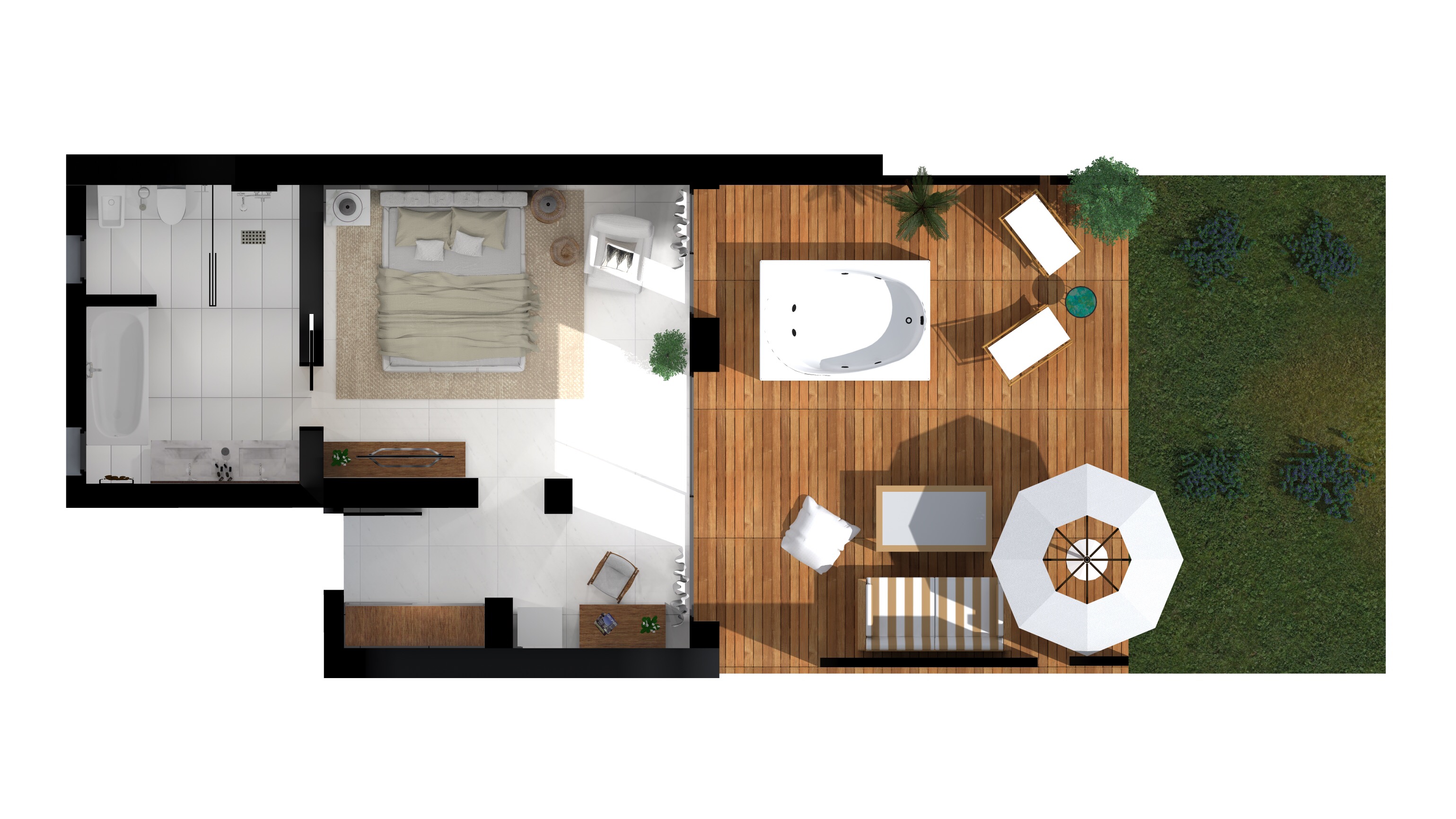 Pavilion Retreat Sea view with outdoor Jacuzzi