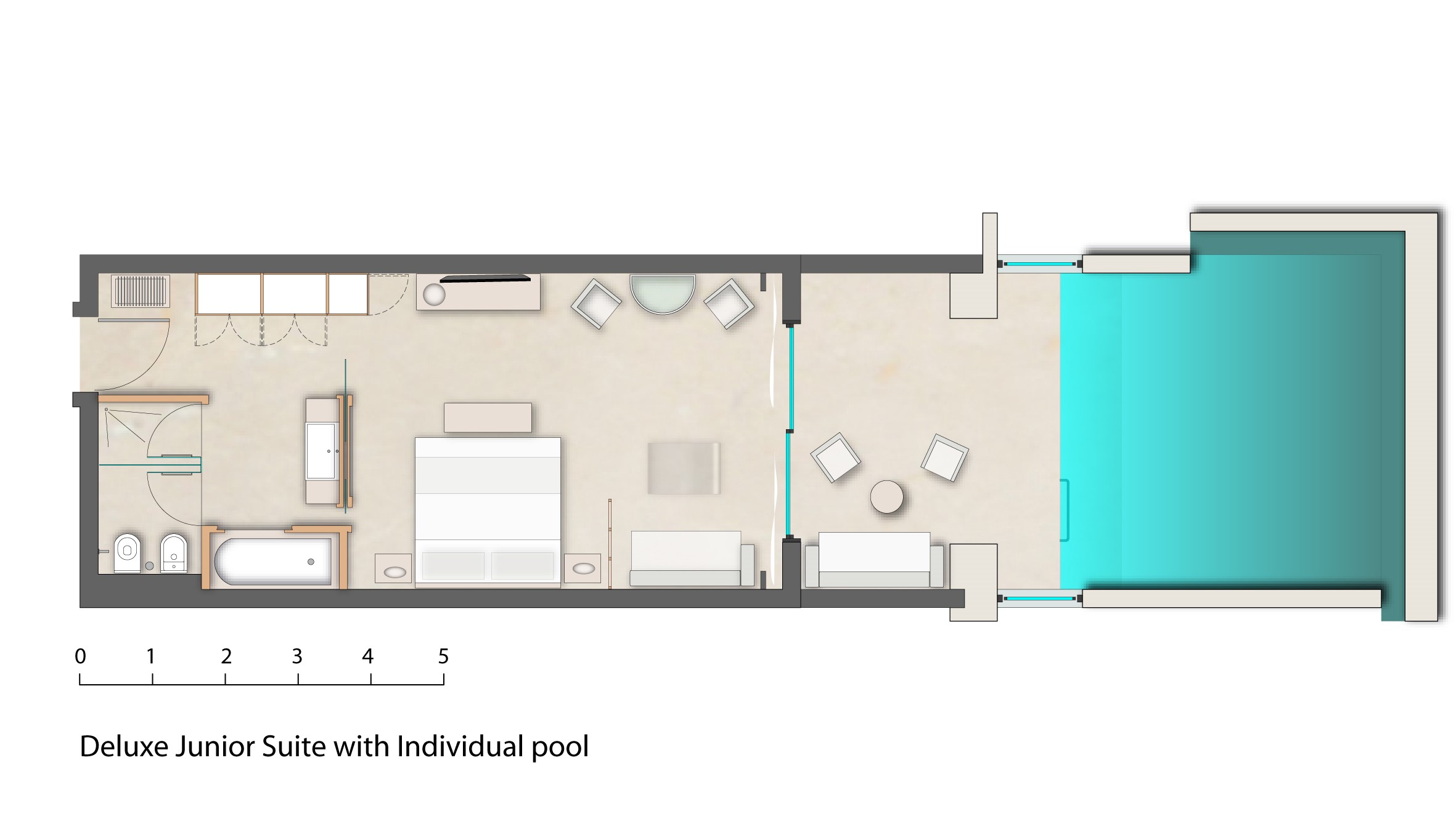 DELUXE JUNIOR SUITE  WITH INDIVIDUAL POOL
