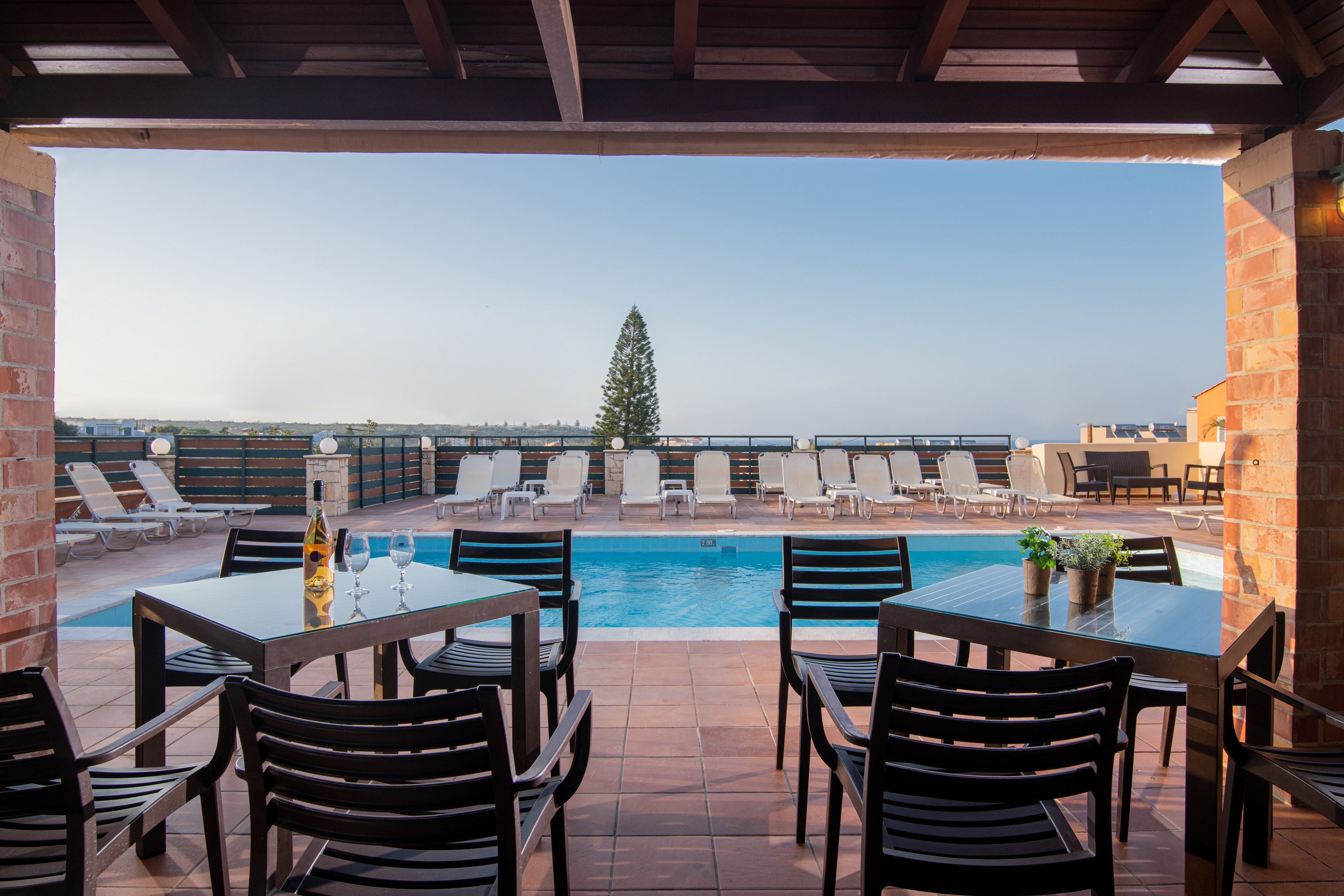 Breakfast Served Next to Pool Area