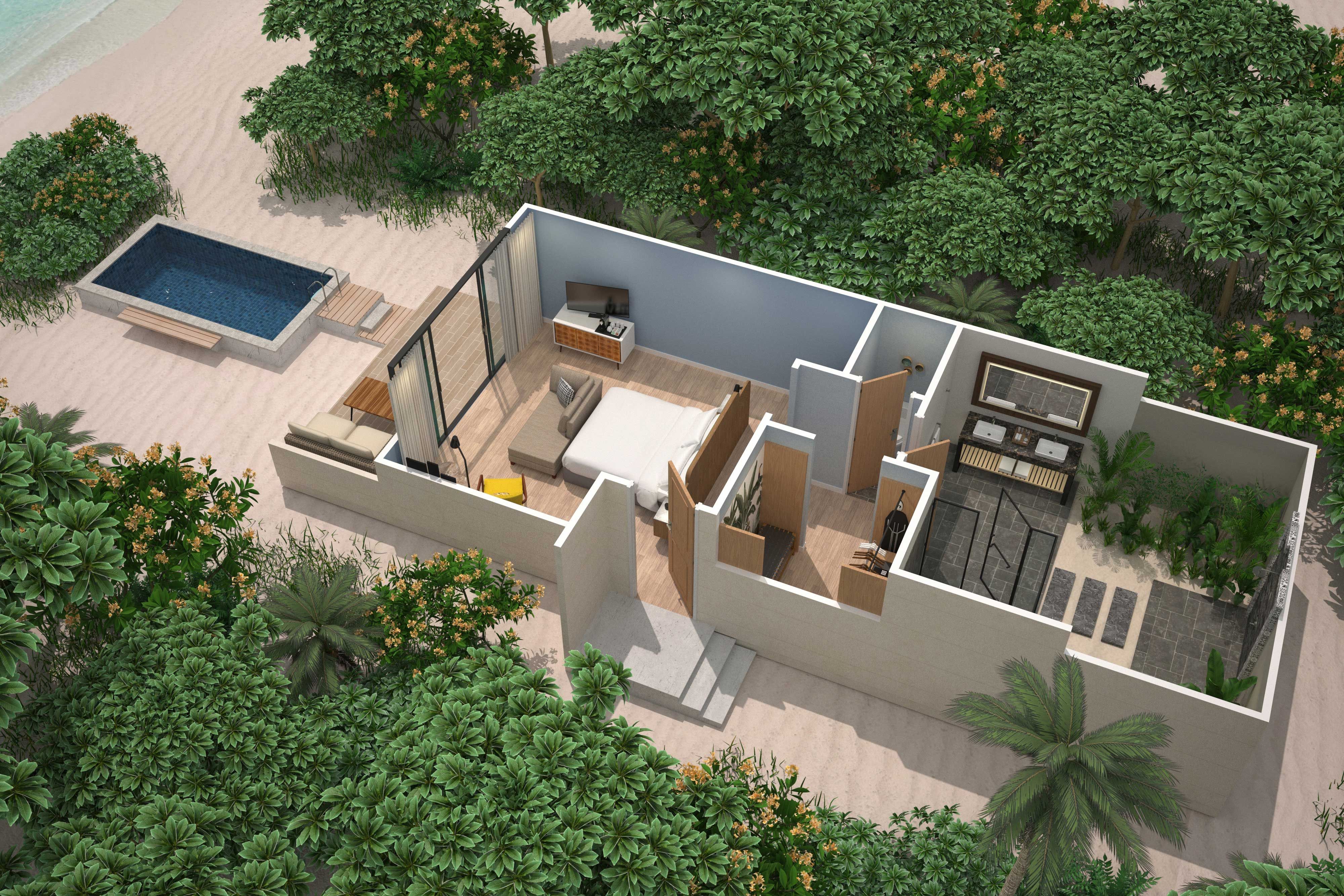 Beach Villa With Pool
