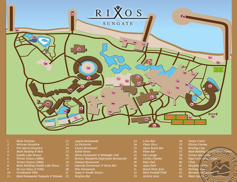 Rixos premium tekirova карта отеля