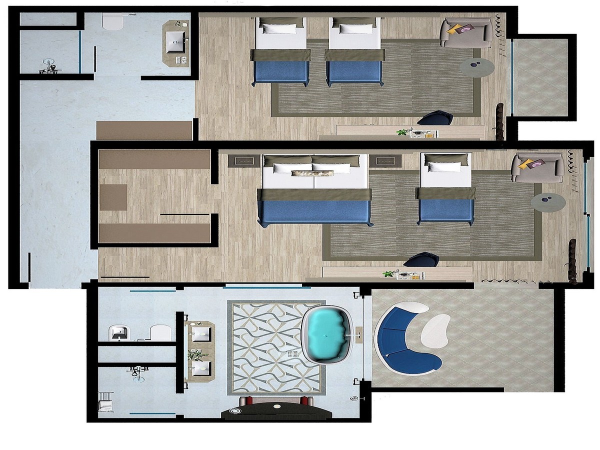 Deluxe Pool Family Room