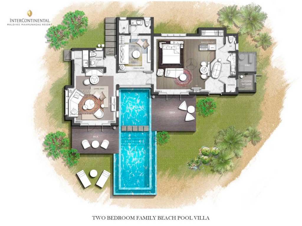 Two Bedroom Family Beach Pool Villa