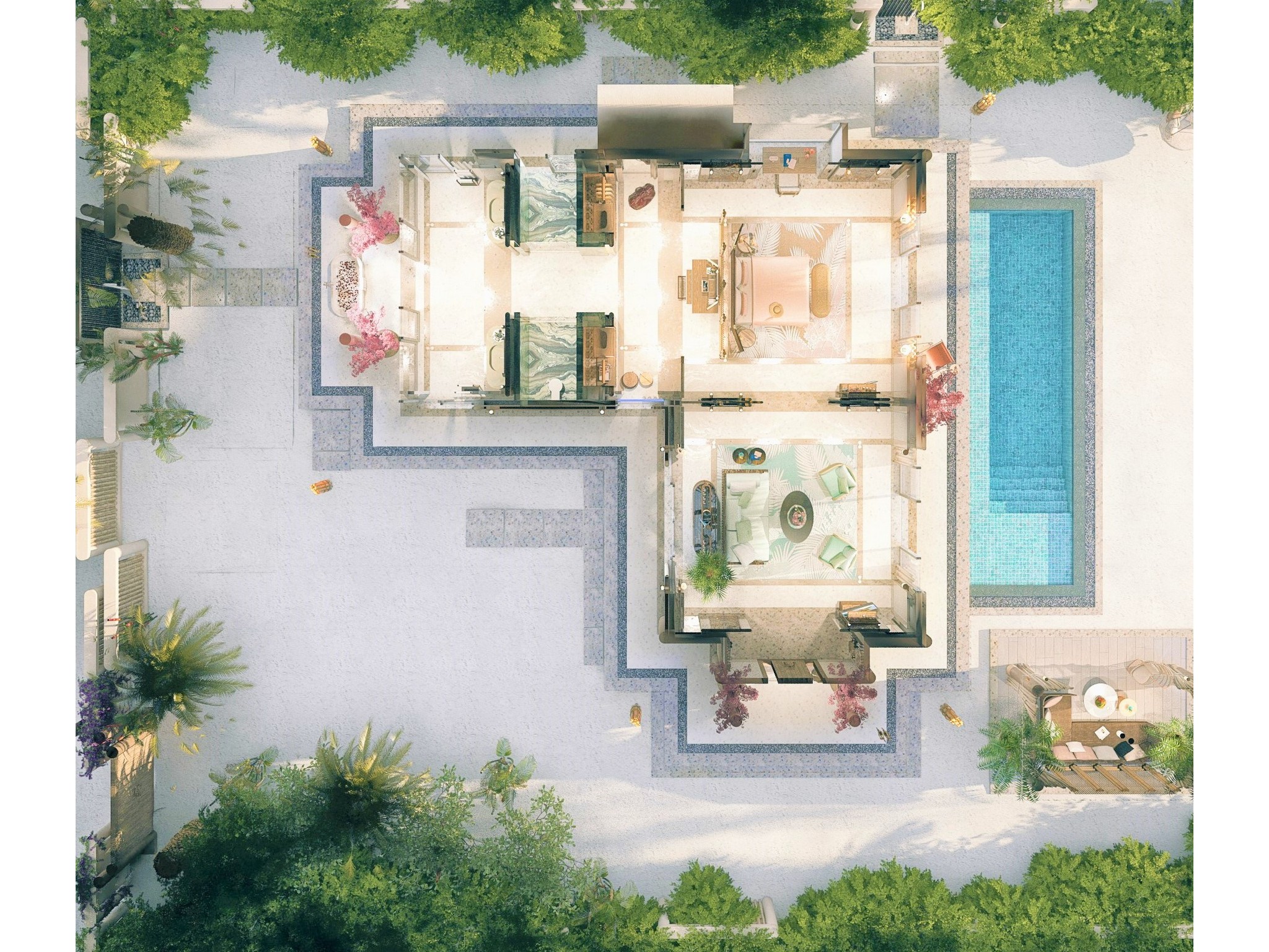 Luxury Beach Villa with Pool