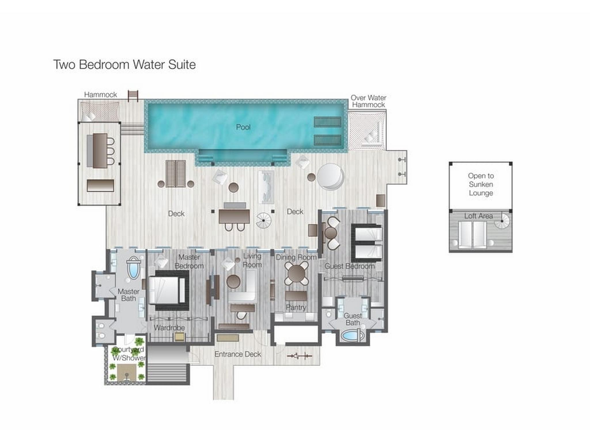 TWO-BEDROOM WATER SUITE