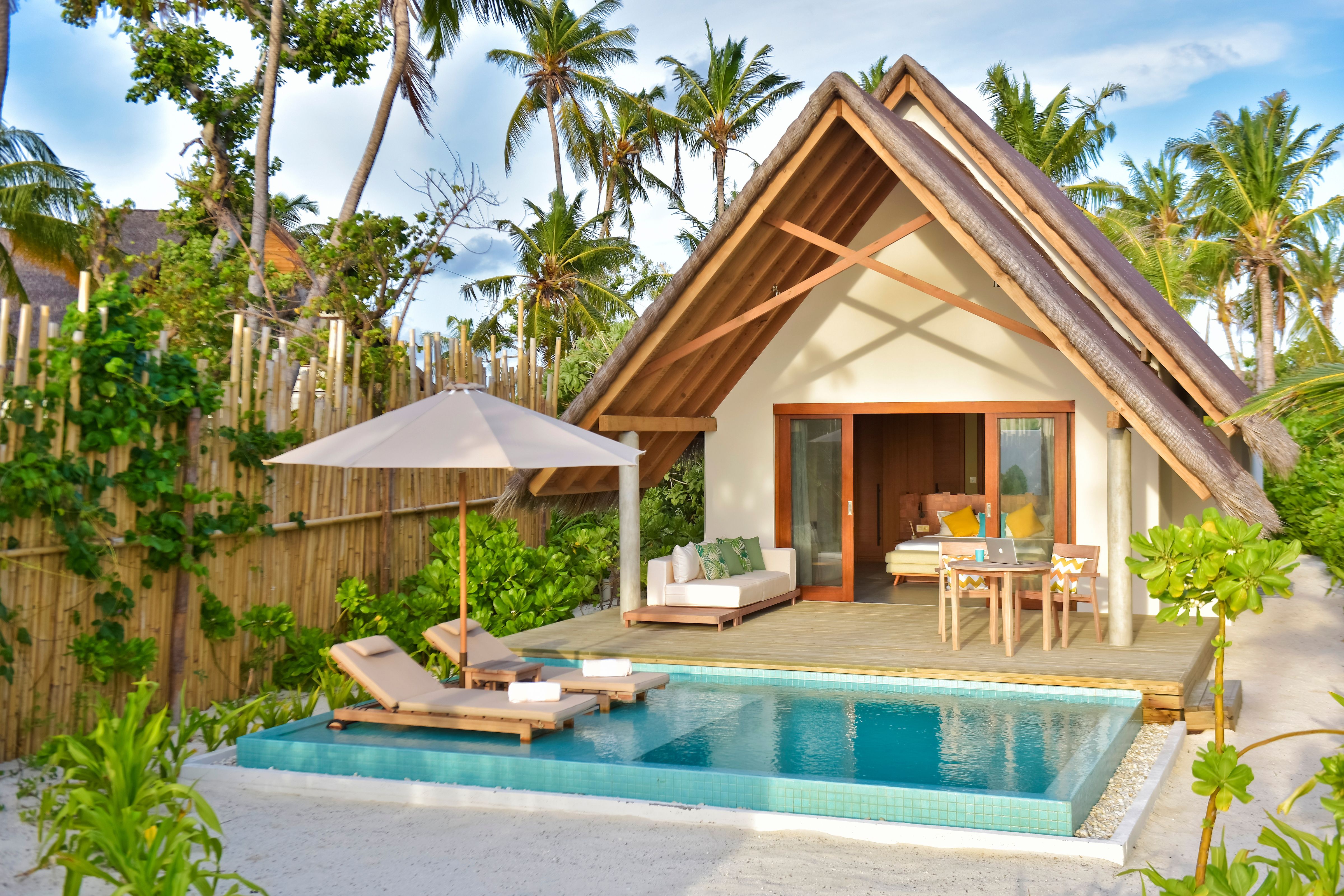 Pool Beach Villa Sunset
