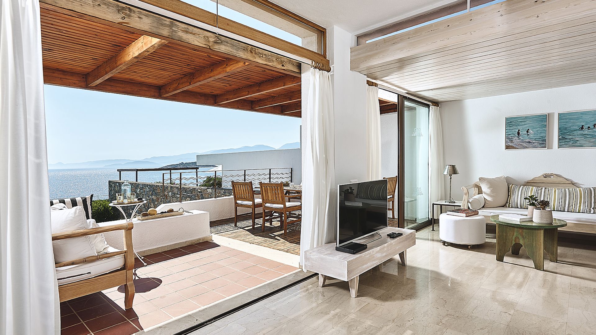 3 BEDROOM THALASSA VILLA PRIVATE POOL SEAFRONT VIEW