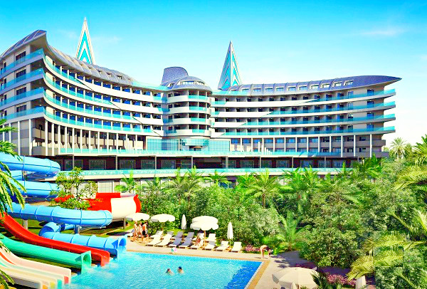 Alanya, Hotel Delphin Botanik Premium, exterior, hotel, piscina, tobogane.jpg