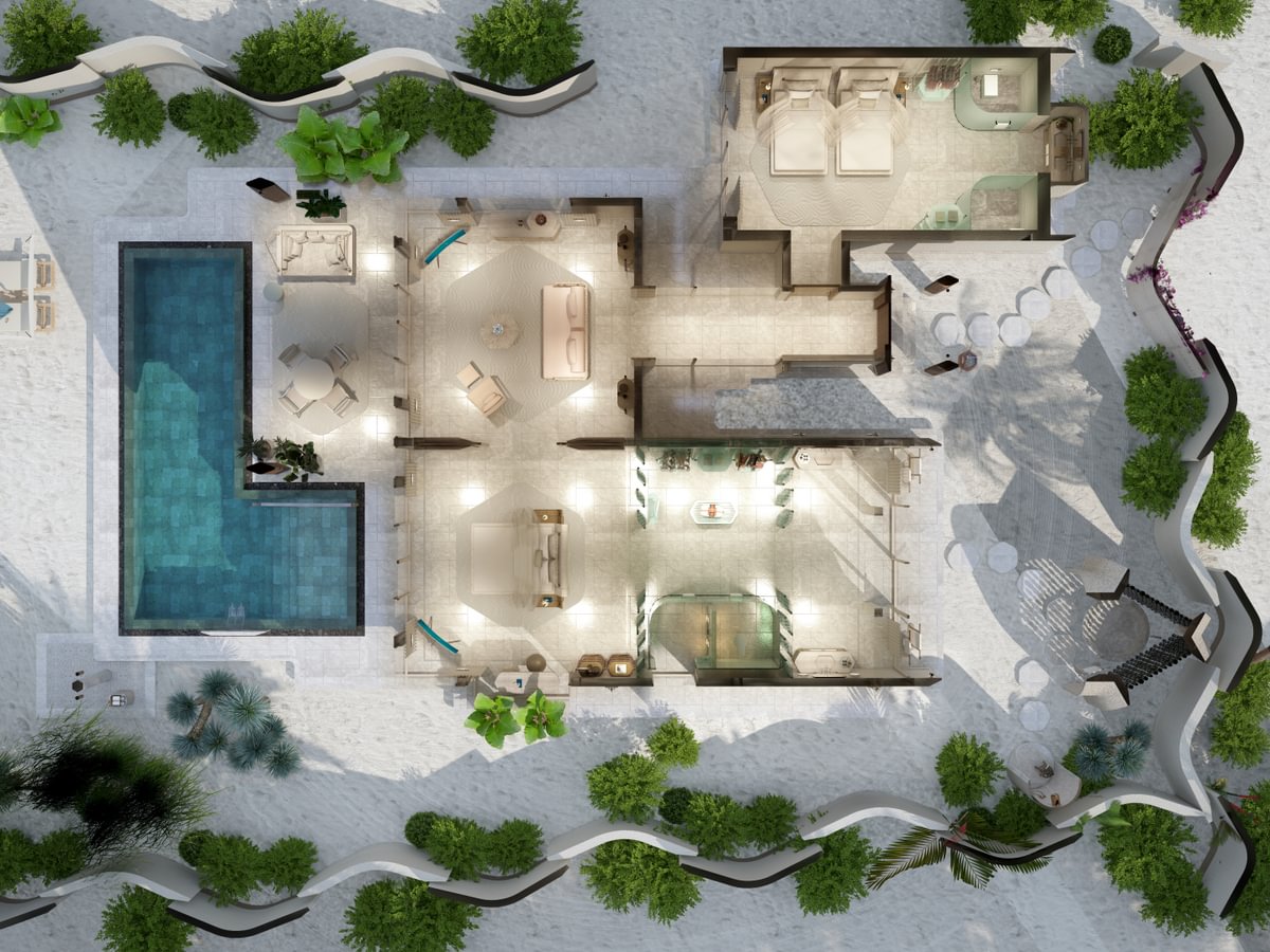 Two Bedroom Beach Pool Villa