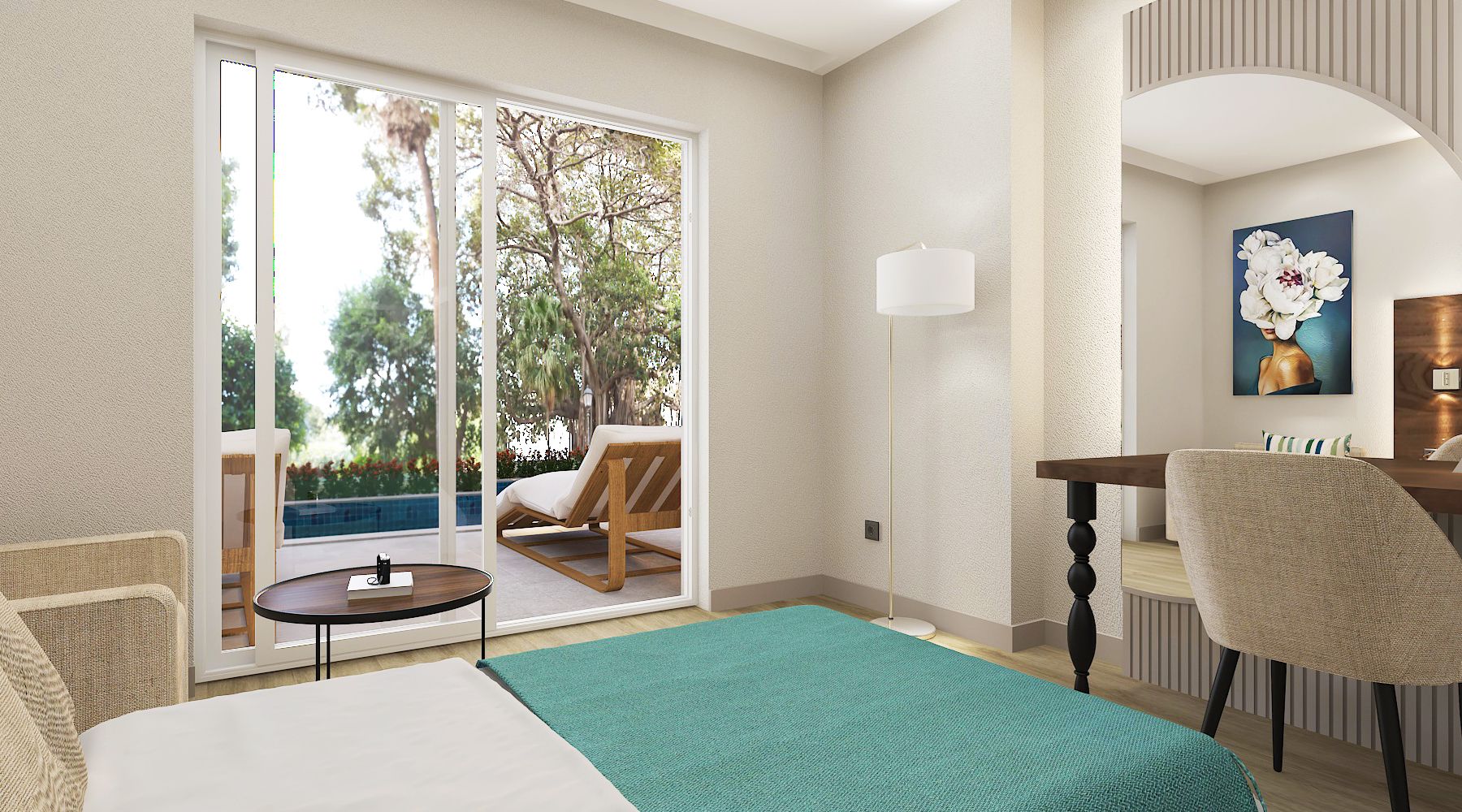 SWIM-UP ROOM WITH POOL VIEW