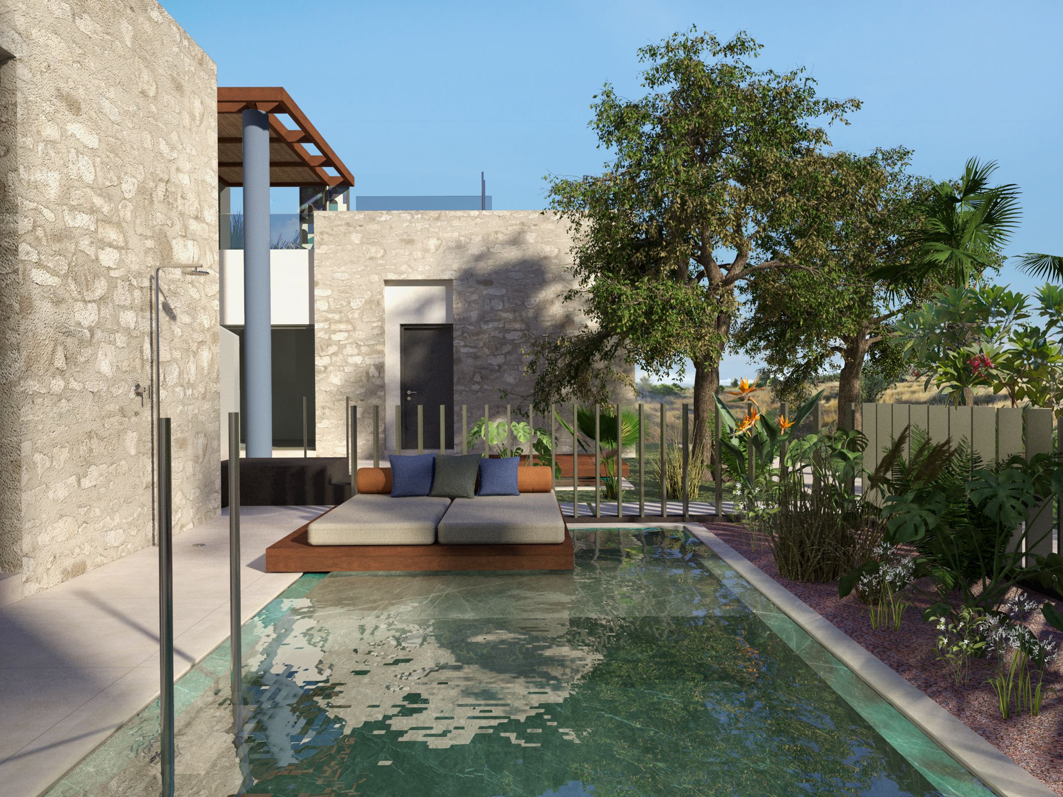 double with private pool