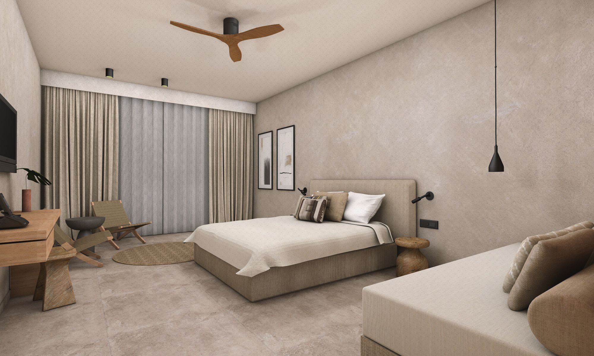  SUPERIOR TRIPLE ROOM SIDE SEA VIEW PRIVATE POOL