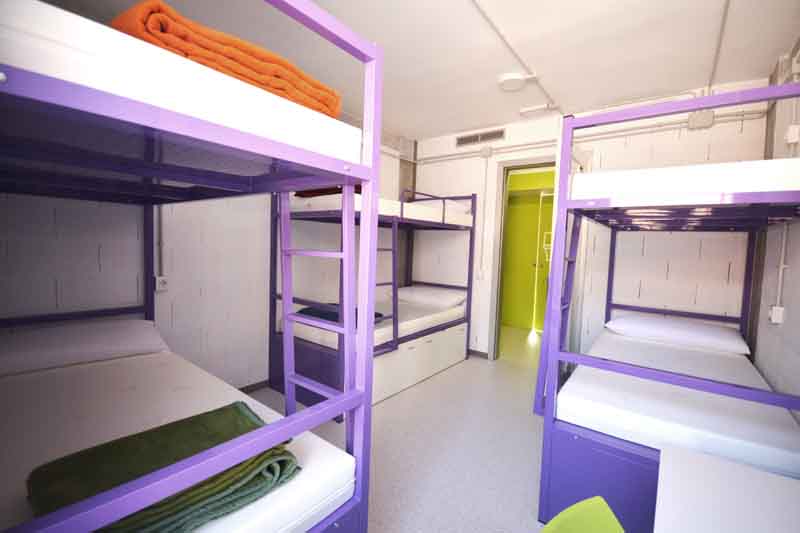 Bed in dormitory FEMALE ROOM