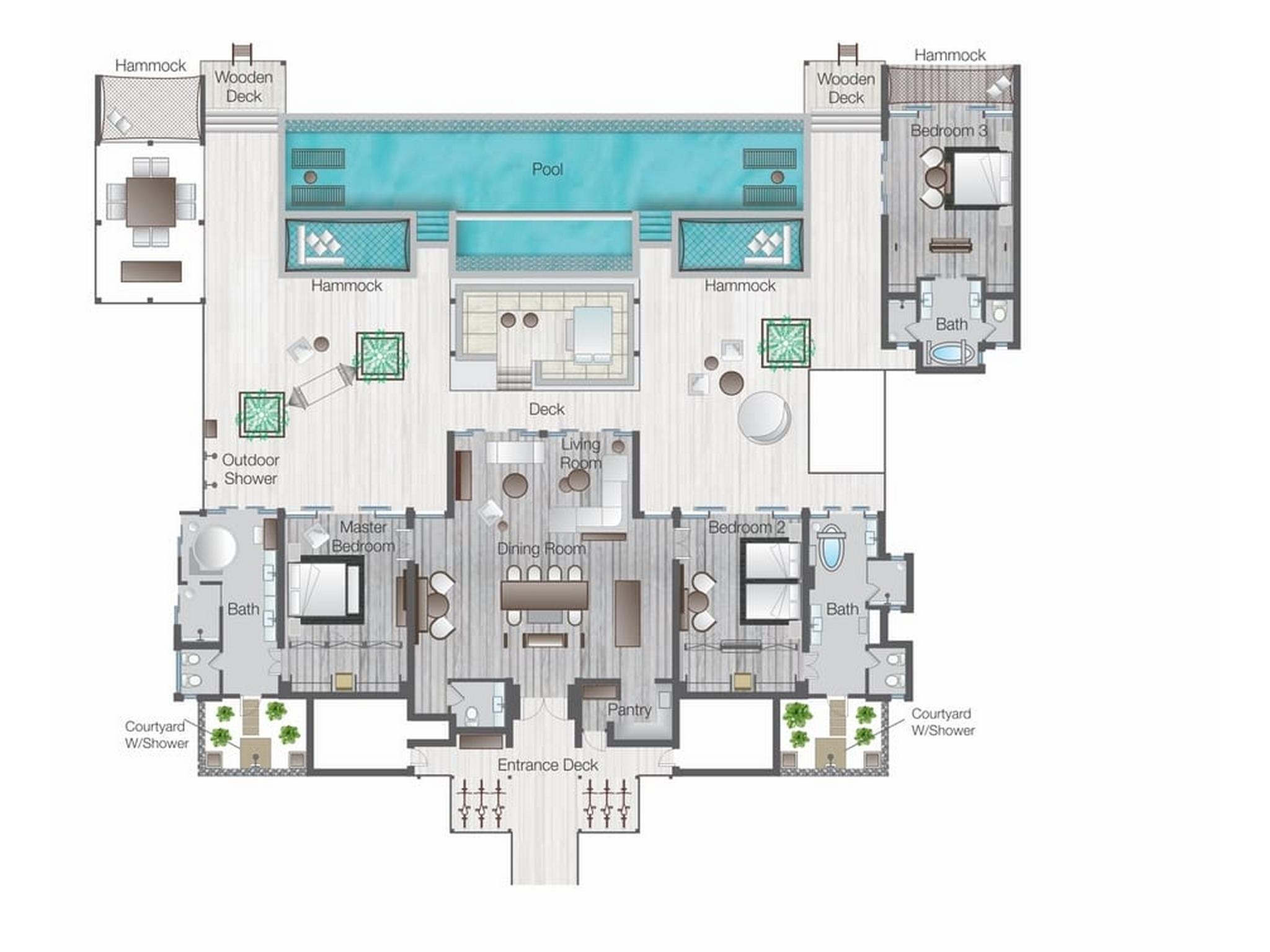 THREE-BEDROOM WATER SUITE