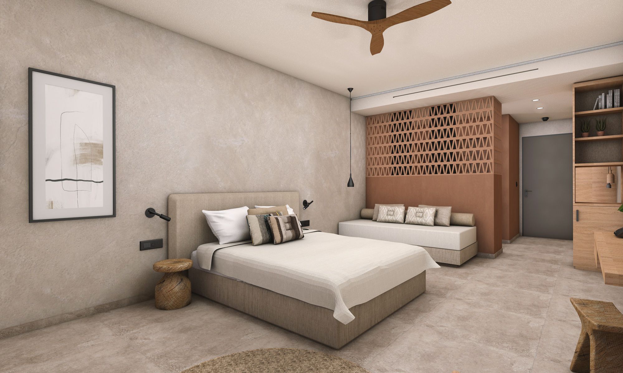 SUPERIOR TRIPLE ROOM SIDE SEA VIEW JACUZZI BALCONY OR TERRACE