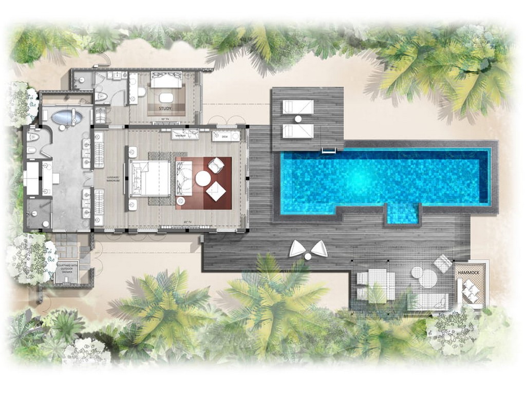 Family Oceanfront Bungalow With Pool