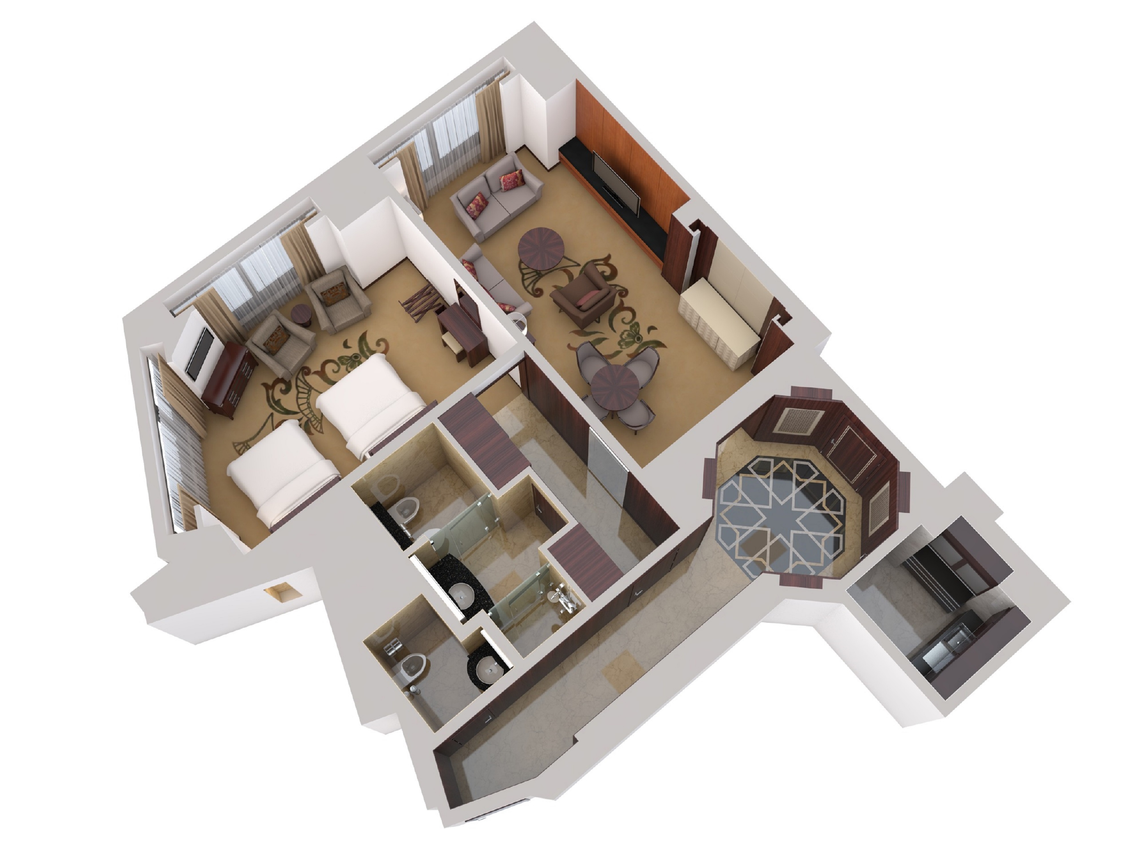 Two Double Beds Deluxe Suite
