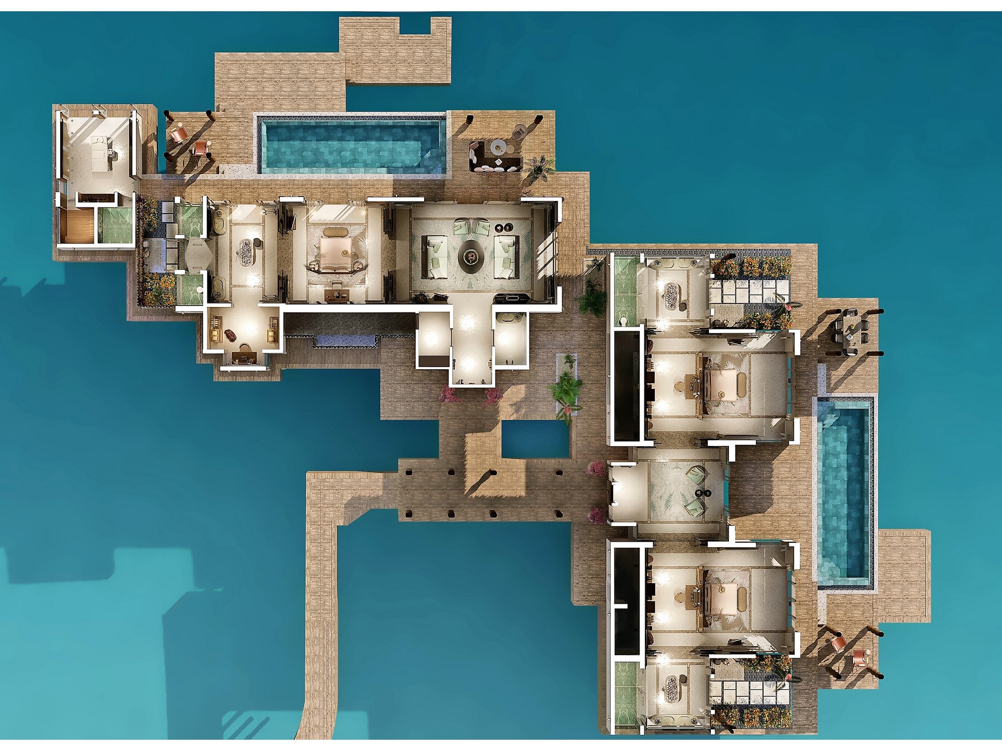 Three-Bedroom Ocean Residence with 2 Pools