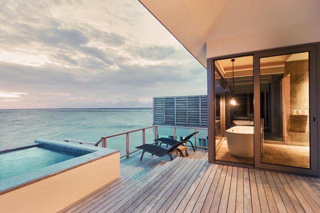 Sunset Overwater Villa With Pool