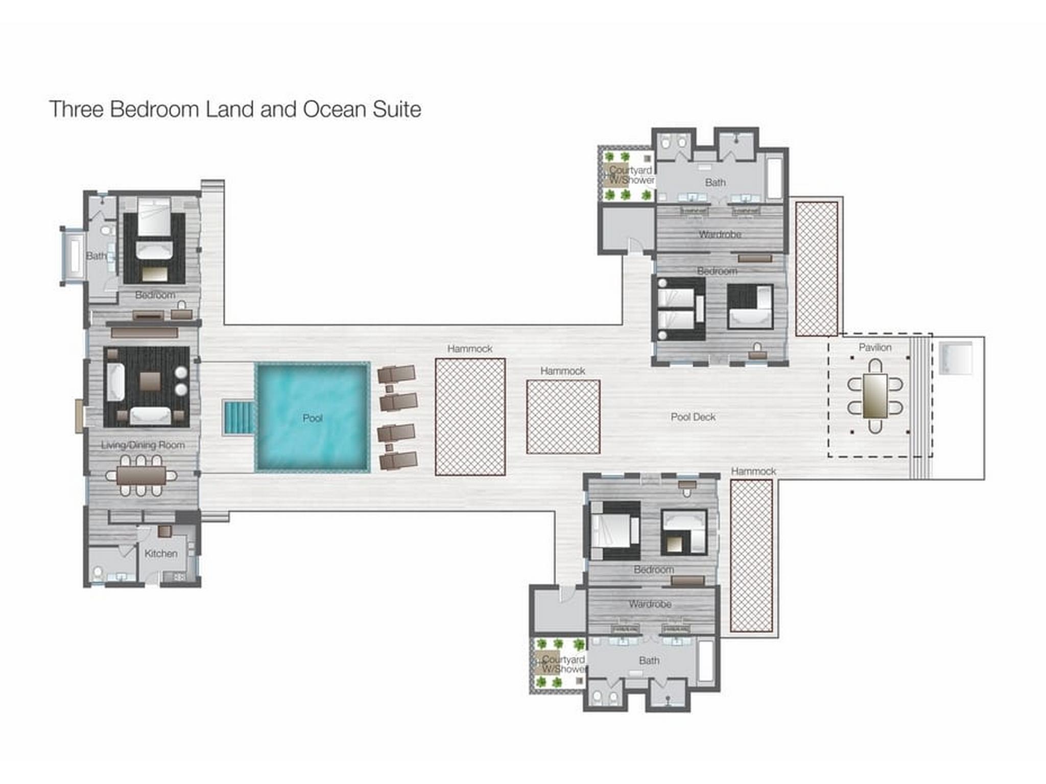 THREE-BEDROOM LAND & OCEAN SUITE