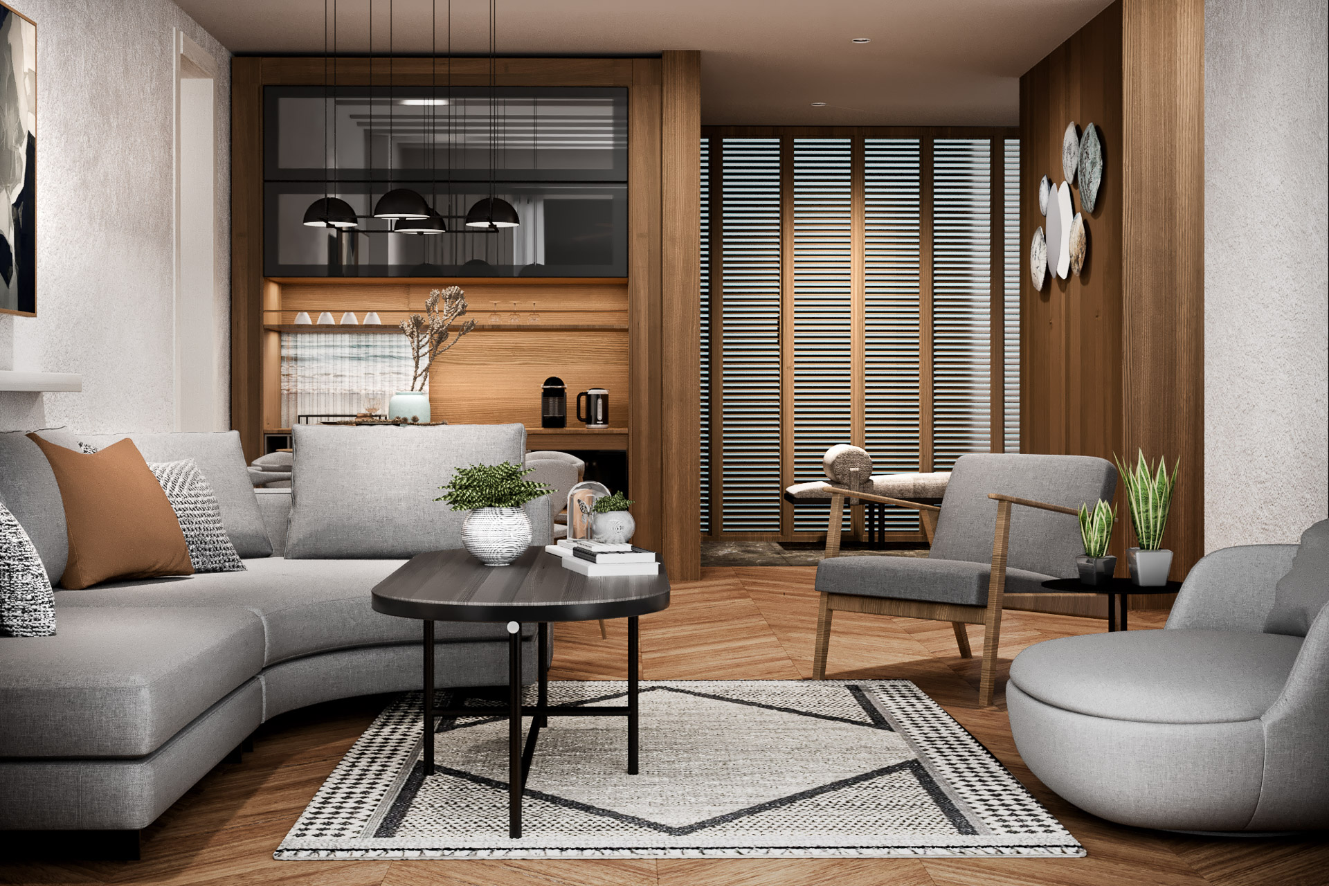 Penthouse Suite with 2 Bedrooms & Private Pool Sea View 2+1 ( Community Zone )