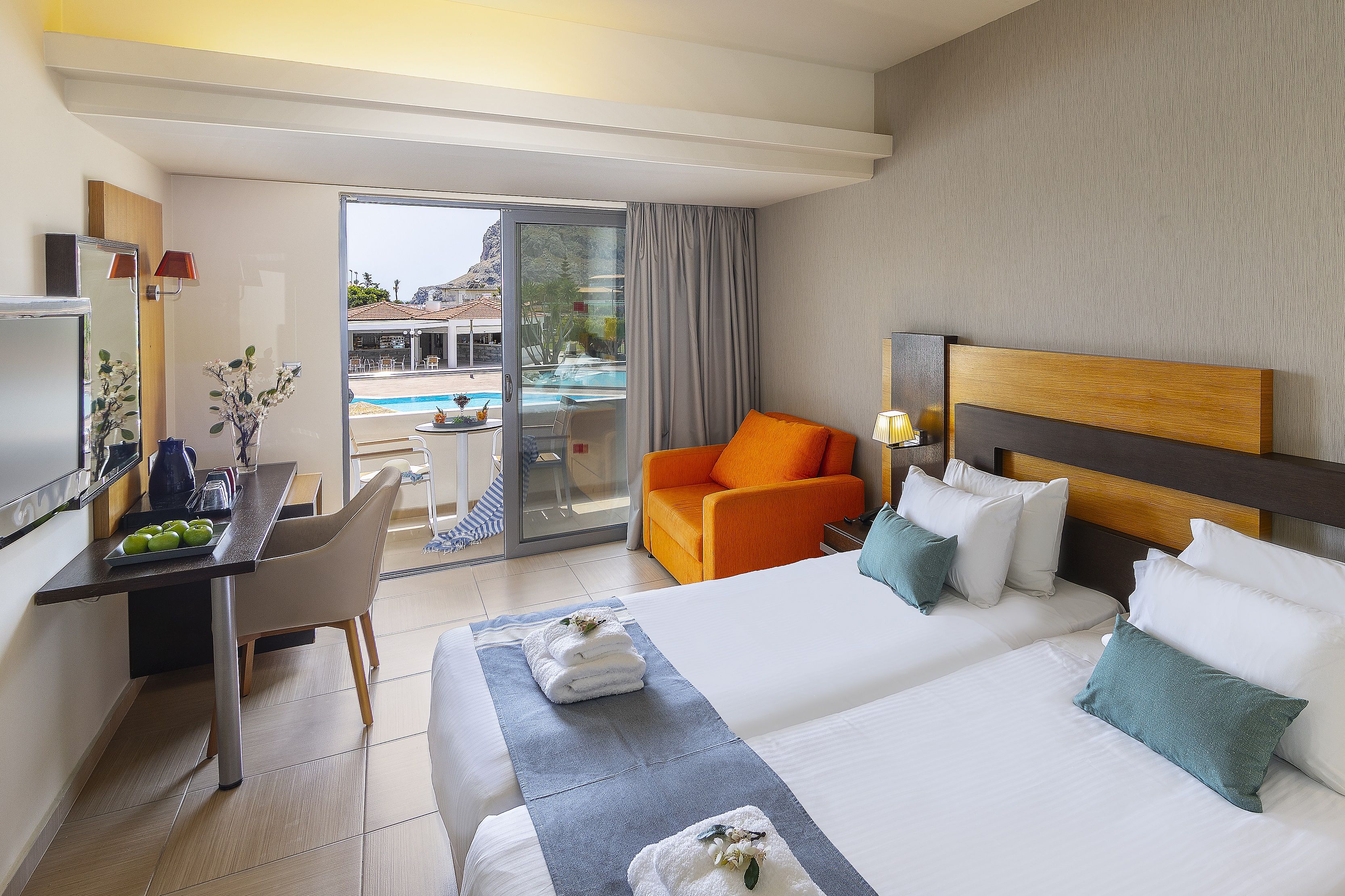 DBL Standard Room Pool View with Balcony or Terrace 