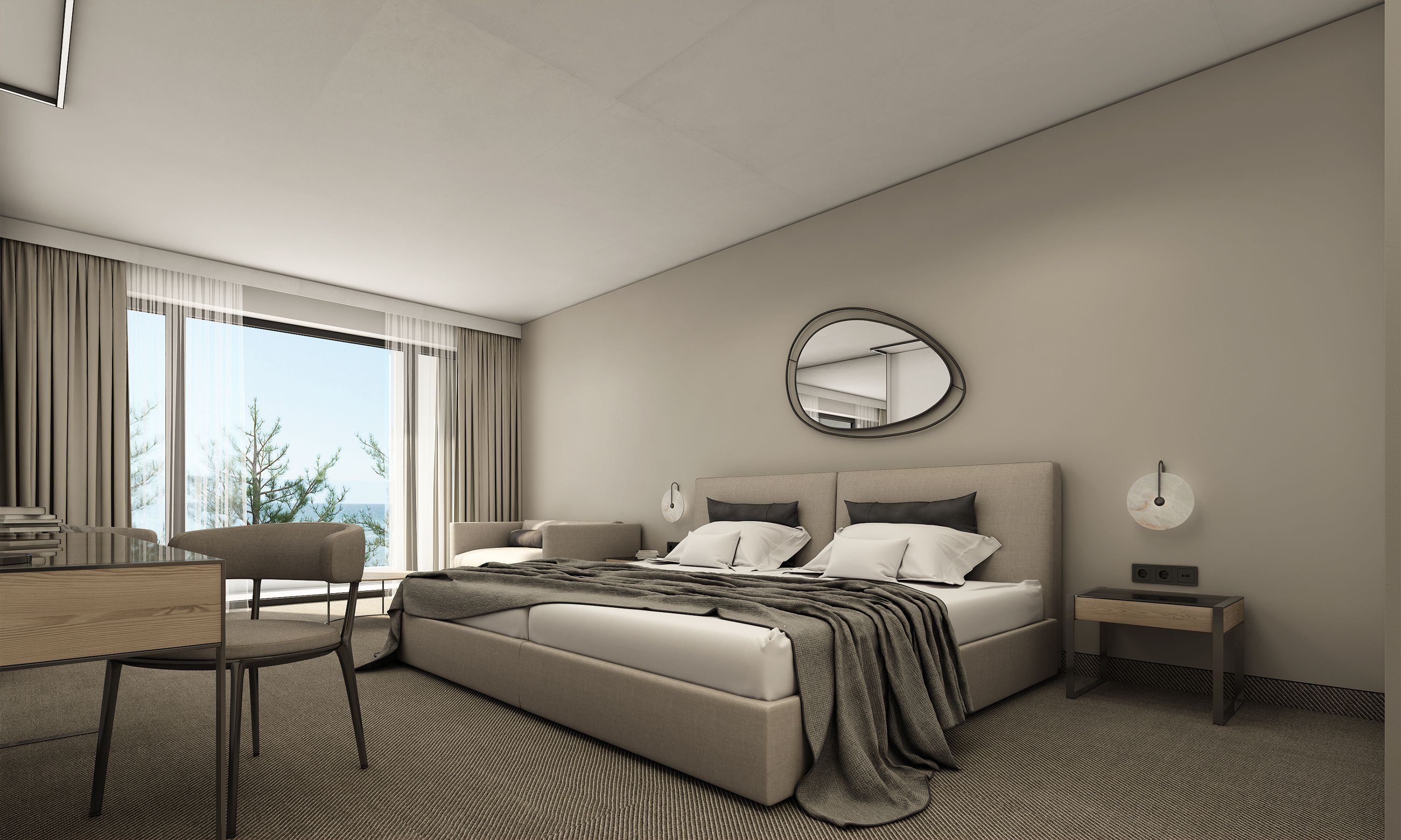 Twin Deluxe Room (Sea View, Balcony)